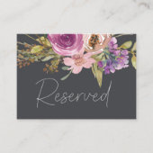 Carte Place Mariage rose pourpre Dusty (Devant)