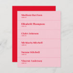 Carte Place Mariage rouge et rose rétro do-it-your<br><div class="desc">Cette carte de sièges dynamique sert de carte de place mariage, offrant une touche amusante sur les idées traditionnelles de carte de place mariage. Pour ceux qui ont des idées de carte mariage de place do-it-yourself, ce panneau en mousse est un choix fantastique. Idéal pour un mariage kitsch, un mariage...</div>