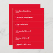 Carte Place Mariage rouge rétro do-it-yourself (Devant / Derrière)