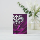 Carte Place Mascarade Argent Rose Bijoux (Debout devant)