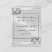 Carte Place Mascarade Argent Rose Bijoux (Dos)