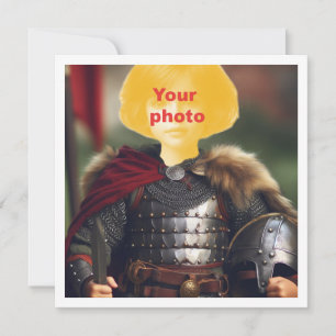 Carte Place mon visage dans l'image, guerrier viking