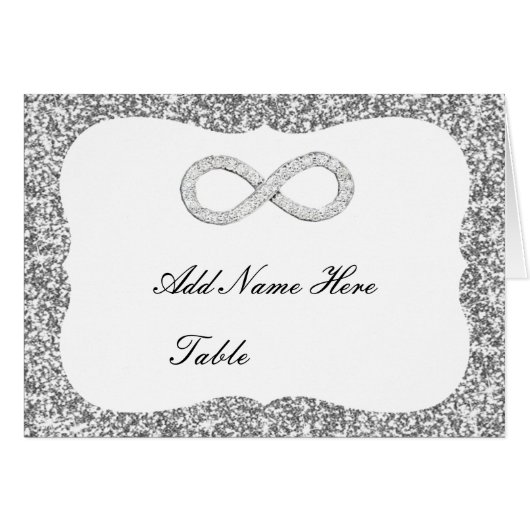 Carte Place Parties scintillant Diamond Infinity T (Devant Horizontal)