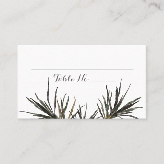 Carte Place Plat Feuille Tropical Mariage Palm Tre (Devant)