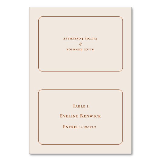 Carte Place pliable Boho Ivoire simple (Par défaut)