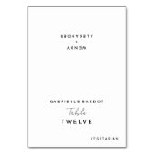 Carte Place pliable Mariage à script moderne blanc (Par défaut)