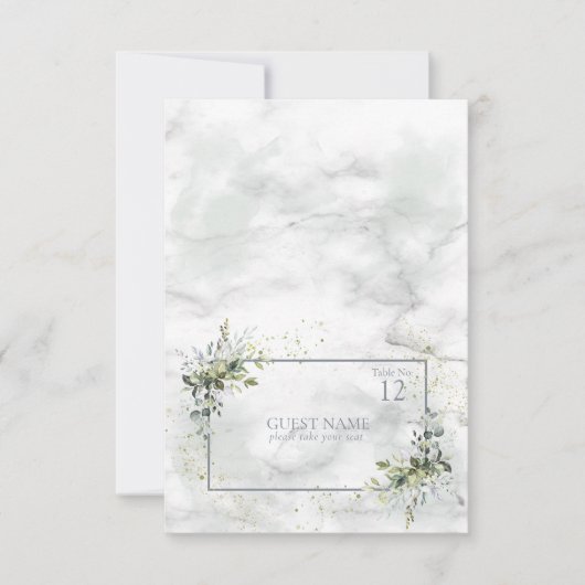 Carte Place Succulente Eucalyptus Bleu Léger (Devant)