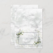 Carte Place Succulente Eucalyptus Bleu Léger (Devant / Derrière)