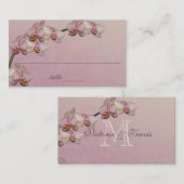 Carte Place violet de beauté orchidée (Devant / Derrière)
