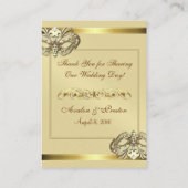 Carte PlaceCard en or Mascarade en noir (Dos)