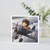 Carte Placez mon visage dans la photo, avion volant, pil (Debout devant)
