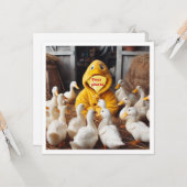 Carte Placez mon visage dans la photo, les canards et la (Devant/Arrière en situation)