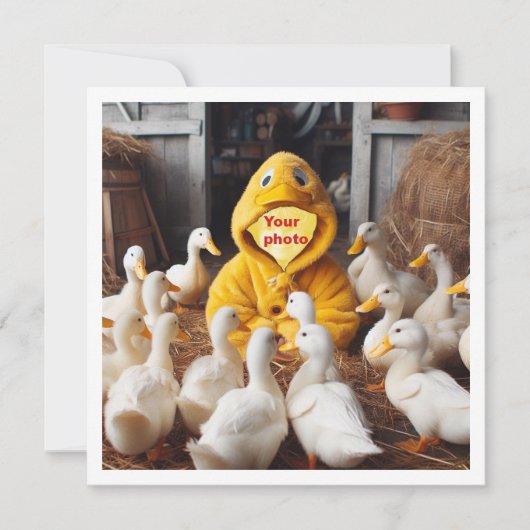 Carte Placez mon visage dans la photo, les canards et la (Devant)