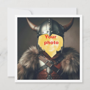 Carte Placez mon visage dans la photo, viking guerrier