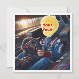 Carte Placez mon visage dans l'image, formule 1 voiture 