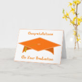 Carte Plafond de graduation Casquette de papier orange o (Fleur jaune)