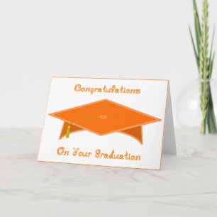 Carte Plafond de graduation Casquette de papier orange o