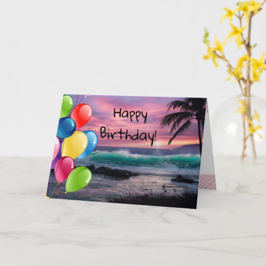 Carte Plage  (Fleur jaune)