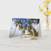 Carte Plage à Punta Cana | Joyeux Anniversaire (Fleur jaune)