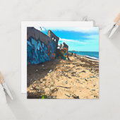 Carte Plage Abandonnée Post Apocalyptique (Devant/Arrière en situation)