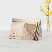 Carte Plage Anniversaire De Sable (Fleur jaune)