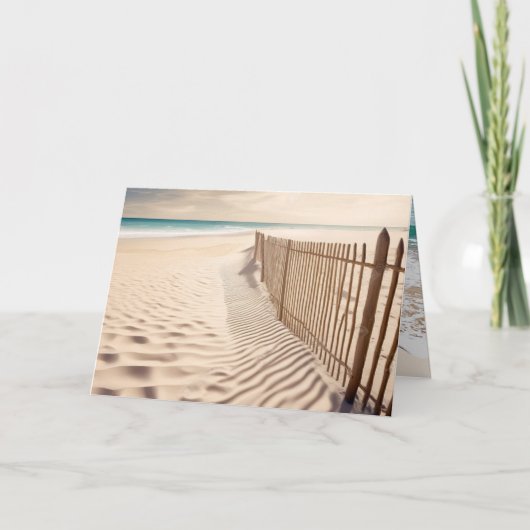 Carte Plage Anniversaire De Sable (Devant)