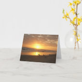 Carte Plage atlantique, OR, coucher du soleil (Fleur jaune)