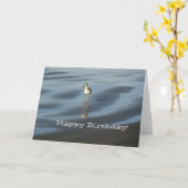 Carte Plage Bird Joyeux Anniversaire 1 (Fleur jaune)