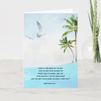 Carte Plage Birds in the Air Matthew 6:26