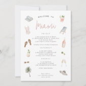 Carte Plage Boho Bachelorette Week-end Itinéraire (Devant)