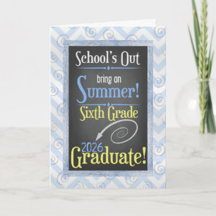 Carte Plage Chalkboard 2025 6e année