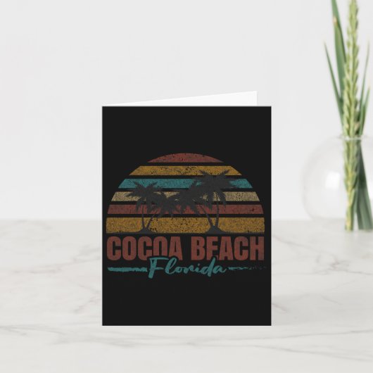Carte Plage Côté Ville Vacances Souvenir Cocoa Beach (Devant)