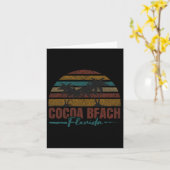 Carte Plage Côté Ville Vacances Souvenir Cocoa Beach (Fleur jaune)