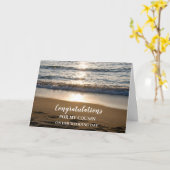 Carte Plage Cousin Mariage Day Félicitations (Fleur jaune)