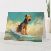 Carte Plage d'Airedale Surf Painting (Devant)