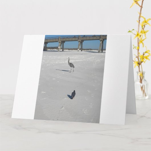 Carte Plage d'amour (Fleur jaune)