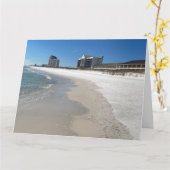 Carte Plage d'amour (Fleur jaune)