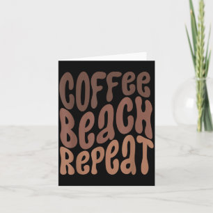 Carte Plage de café Répéter les vacances d'été Été