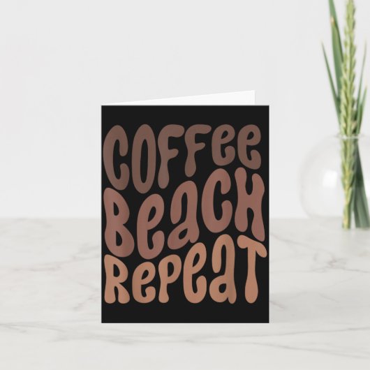Carte Plage de café Répéter les vacances d'été Été (Devant)