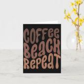 Carte Plage de café Répéter les vacances d'été Été (Fleur jaune)