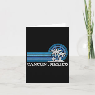 Carte Plage de Cancun Mexique Famille Vacances été Vinta