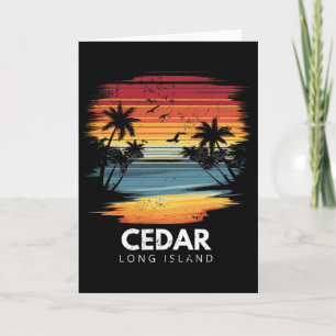 Carte Plage de Cedar Long Island Planche de surf Surfing