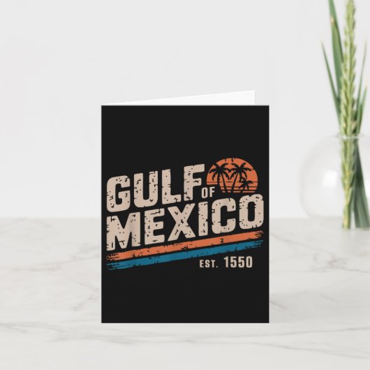 Carte Plage De Coucher De Soleil Retro 90s Gulf Of Usa A (Devant)