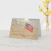 Carte Plage de God Bless America (Fleur jaune)