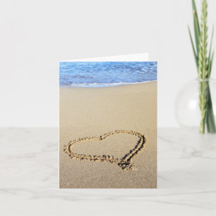 Carte Plage de Love Heart