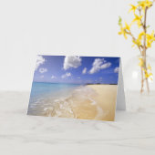 Carte Plage de Low Bay, Barbuda, Antigua (Fleur jaune)