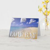 Carte Plage de Low Bay, Barbuda, Antigua | Joyeux Annive (Fleur jaune)
