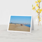 Carte Plage de Malvarossa à Valence, Espagne (Fleur jaune)