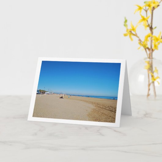 Carte Plage de Malvarossa, Valence, Espagne (Fleur jaune)