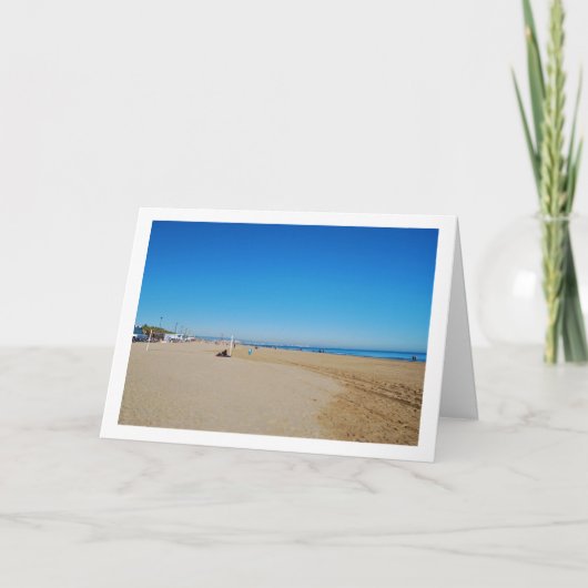 Carte Plage de Malvarossa, Valence, Espagne (Devant)